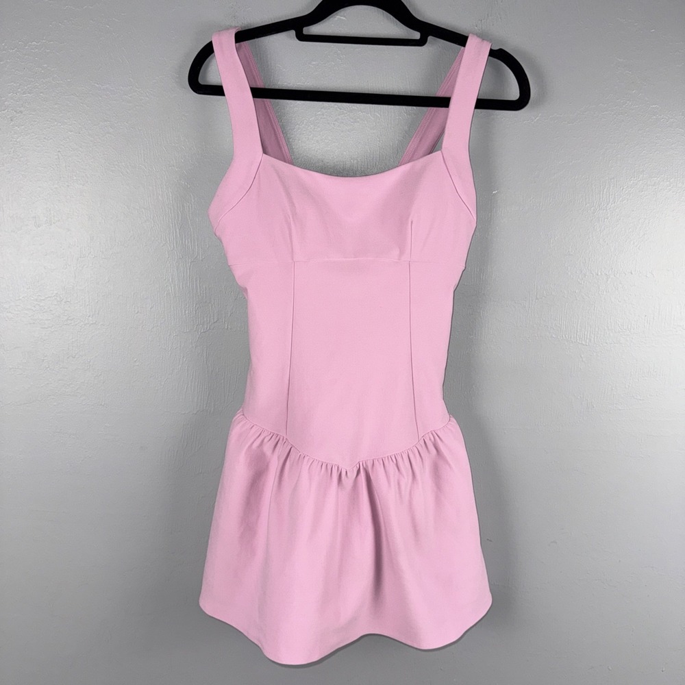 Alo Alosoft Break Point Tennis Dress Women's S Candy Heart Pink Athletic